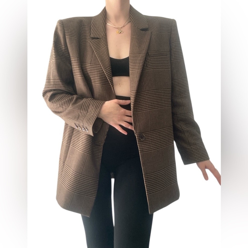 Alice + Olivia Colley Strong Shoulder Blazer